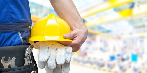 workers with tools for mounting in an industrial plant