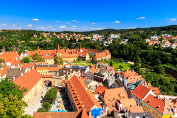 Fototapeta na wymiar View of Cesky Krumlov UNESCO World Heritage Site, Czech Republic