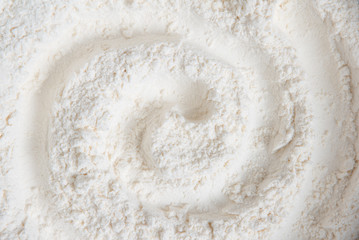 Surface covered with the wheat flour