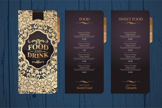 Design menu for restaurants.
