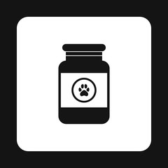 Treatment solution for animals icon in simple style isolated on white background. Veterinary symbol