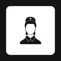 Doctor icon in simple style isolated on white background. Medicine symbol