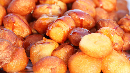 National Arabic sweets. Buns with honey