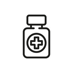 bottle pill icon isolated on white background