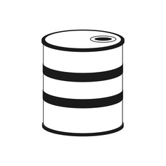flat design oil barrel icon vector illustration