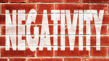 Negativity Written On A Brick Wall