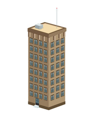 flat design city building icon vector illustration