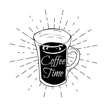 Coffee Time - Doodle Elements Poster. Vector Illustration