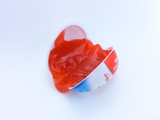 Egg toy with red yolk.