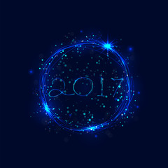 Happy new year 2017 holiday background.2017 Happy New Year