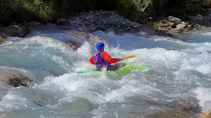 Canoeing in whitewater