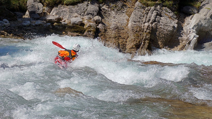 Canoeing in whitewater