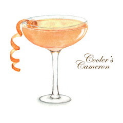 Cocktail watercolor illustration - 119352481