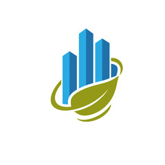 best business success marketing and green  finance logo 