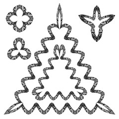 hand drawn doodle frames