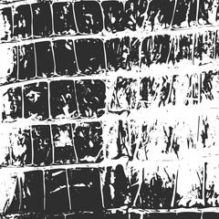 Crocodile leather, abstract texture black on white. Vector