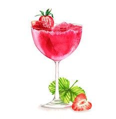 Cocktail watercolor illustration - 119354020