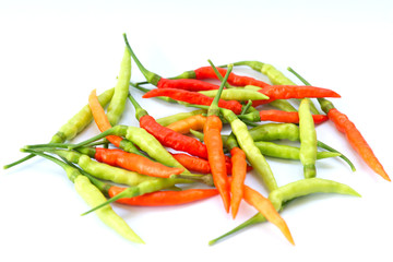 chili pepper on white background.