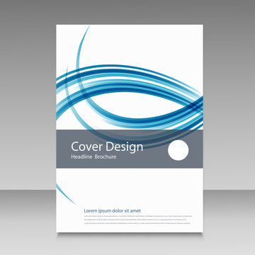 Abstract line brochure design