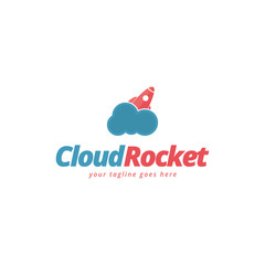 Cloud Rocket Logo Template