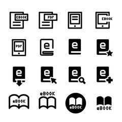 ebook icon set