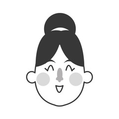 flat design bavarian woman icon vector illustration