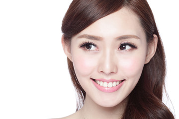 Fototapeta premium Beauty woman with charming smile