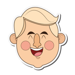 flat design happy middle age man icon vector illustration