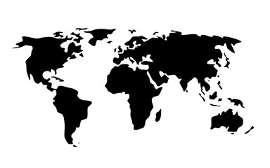 black world map illustration