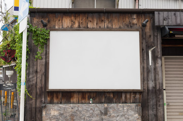Obraz premium Large blank billboard on a street wall, banners with room to add your own text