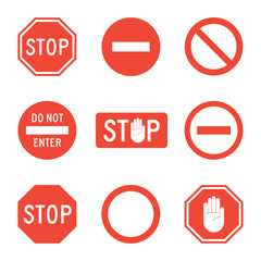 Stop signs set