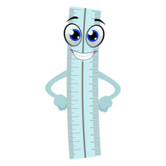 Vector Illustration of Ruler Mascot