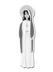 flat design holy virgin mary icon vector illustration