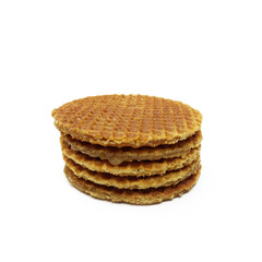Dutch Waffles isolated on white background