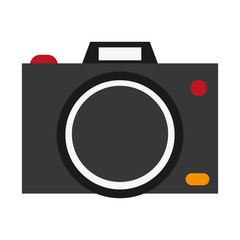 flat design photographic camera icon vector illustration