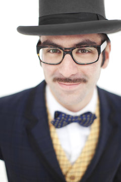 Portrait of man wearing suit, studio shot