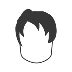 flat design faceless man icon vector illustration