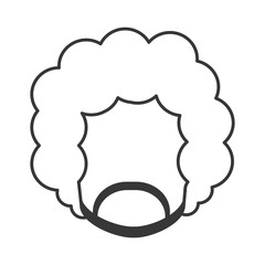 flat design faceless man icon vector illustration