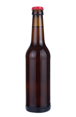 Bottle of beer isolated on white background.