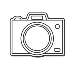 flat design photographic camera icon vector illustration