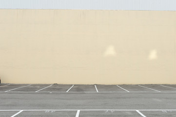 Large blank billboard on a street wall, banners with room to add your own text