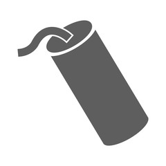 flat design flying firecracker icon vector illustration