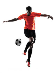 Soccer player Man Isolated silhouette