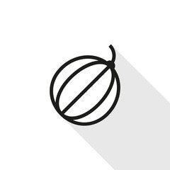 Water melon icon in single color
