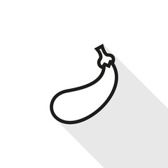 Eggplant Icon isolated on white background