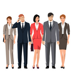 Young people in suits for office.