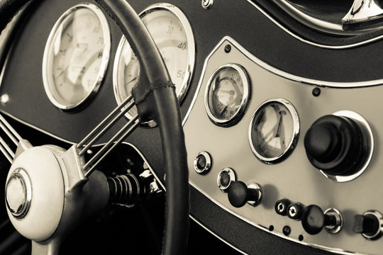 Old Car Dashboard