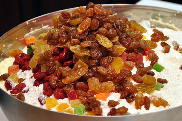 raisins and candied fruit are on the test