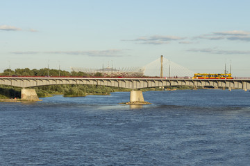 Most na rzece Wisła, Warszawa, Polska