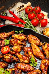 roasted chicken wings with herbs